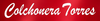 White text 'Colchonera Torres' on a red background